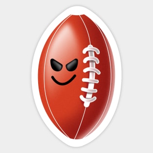 nuaghty football ball Sticker